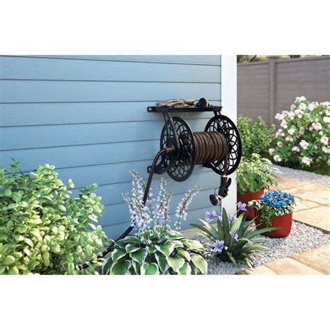 metal garden hose storage box|decorative hose reel storage boxes.